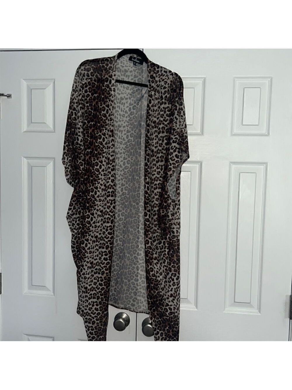 Lulus Cheetah Print Mesh Kimono - Picture 3 of 6